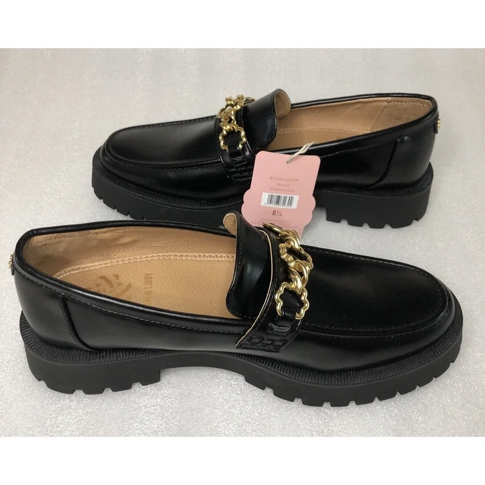 Sam & Libby Women's Black Rylan Lug Sole Loafer Low Top Slip-On 8.5 NEW - Picture 11 of 16